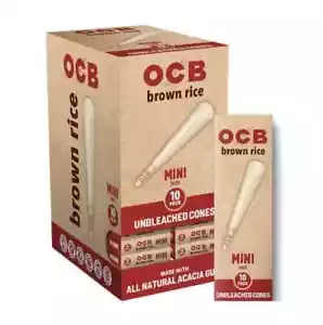 🌱 OCB MINI CONOS DE ARROZ INTEGRAL 💚 TAMAÑO MINI 🌱 24 CAJAS 🌱 PAQUETE DE 10 🌱 240 CONOS - Imagen 1 de 15
