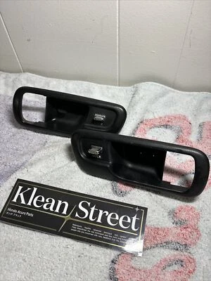 94-01 Acura Integra Complete FRONT Side Inner Door Handle Bezel Cover PAIR - Image 1 of 4