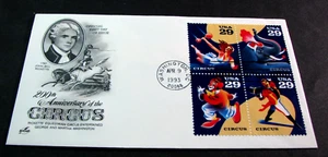 US Stamp FDC Scott# 2750-2753 Circus 1993 Used L756 - Picture 1 of 1