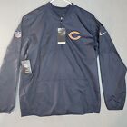 Chicago Bears Nfl On Field Nike Pullover 1/4 Zip Jacket Navy Blue Mens Large