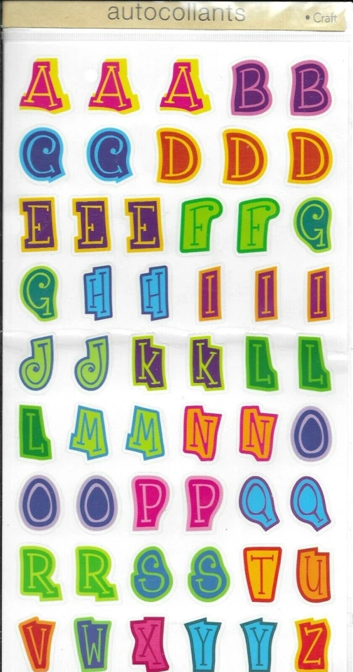2 X 51 Counts Crafter's Square Stickers Autocollants Alphabet a to Z