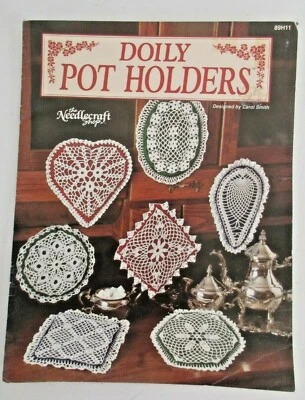 The Needlecraft Shop Doily Pot Holders Crochet Pattern Leaflet Booklet 7 Designs - Image 1 of 2
