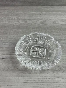 Vintage Federal Glass Georgetown Clear Ashtray 4" Pressed Mid Century Glassware - Picture 1 of 5