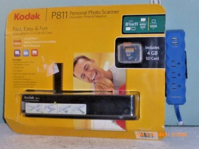 Kodak Handheld Personal Photo Scanner P811 Document Negative + 4 GB SD Card NEW - Image 1 of 4
