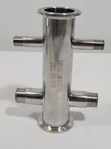 Colector | Abrazadera triple 2 pulgadas x (4) FNPT 1/4 pulg. - SS304 - Imagen 1 de 11