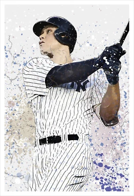 Aaron Judge Splatter Art poster print - Image 1 of 2