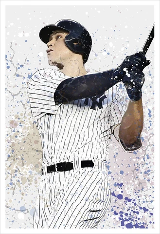 Aaron Judge Splatter Art poster print Cover