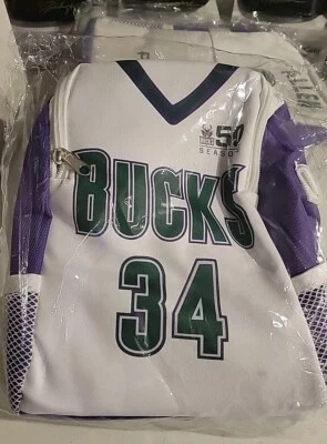 New In Package Milwaukee Bucks 50 Seasons Ray Allen 34 Jersey Style Lunch Bag - Image 1 of 2
