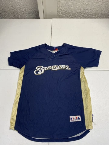 Majestic Prince Fielder Milwaukee Brewers Warmup Jersey Youth XLarge 2c Cover