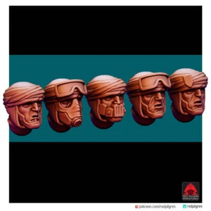 Cabezas de halcones del desierto | Miniaturas de peregrino rojo - Imagen 1 de 2