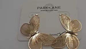 Park Lane Enchant Gold Butterfly Earrings Retail $52 Spring Laser Cut BEAUTIFUL! - Picture 1 of 11