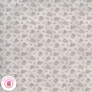 Moda SANCTUARY 44254 25 Gray Small Floral Tonal Roses 3 SISTERS Quilt Fabric - Picture 1 of 10