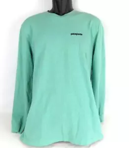 Patagonia Shirt Mens M Regular Mint Color Long Sleeve Graphic Responsibili-Tee - Picture 1 of 6