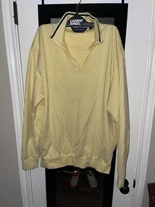 Polo Golf Ralph Lauren Men’s 1/4 Zip Pullover Size Medium Yellow Long Sleeve - Picture 1 of 3