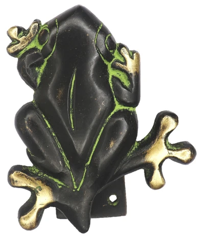 Frog Shape Victorian Style Door Knocker Handcrafted Brass Door Bell Home Décor Cover