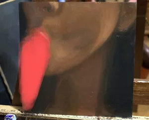 Female Erotic Oil Painting, 10''x10'' Signed and dated Outsider Art Risque - Picture 1 of 1