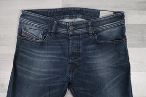 Jeans Uomo Diesel Sleenker Elasticizzato Slim Skinny Blu W32 L29 Lavaggio 0842Q - Foto 1 di 14