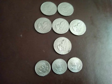 Lot Of  6 American Silver Dollars  Eisenhower And 3 American 50 Cent Coins,JFK