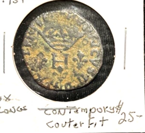 France Henry II 1549-1559 D.854 six Blanc contempory counterfit issue - Picture 1 of 2