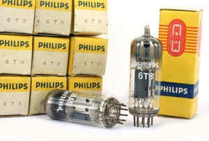 ONE 6T8 PHILIPS ITALY NOS ITALY Lámpara de tubo TSF Valvola Válvula de tubo ഀ 真空管 电子管 - Imagen 1 de 1