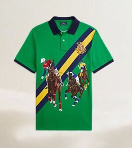 🔥$168🔥Polo Ralph Lauren Classic Fit Polo Patch Print Polo Shirt (Size XS)