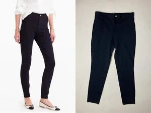 J Crew Pixie Snap Front Jodhpur sz 12R Ponte Pant Black Skinny Fit Stretch inv22 - Picture 1 of 16