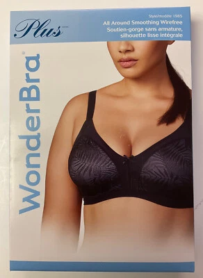 Nuevo con etiquetas Sujetador WonderBra Plus W1985 para mujer suavizado trasero y lateral sin aros 44C negro Foto 1 de 4