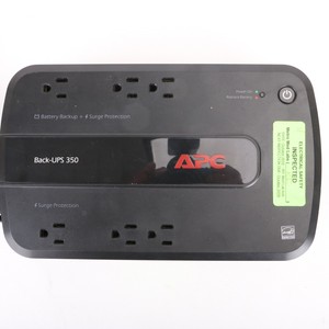 APC Back-UPS 350 BE350G 6-Outlet Battery Back-Up Surge with working used Battery
