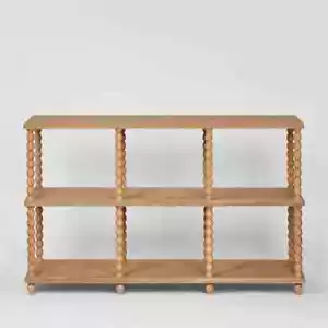 Bobbin Oak Timber Console Table, 140cm, Natural By Florabelle Living - Picture 1 of 5