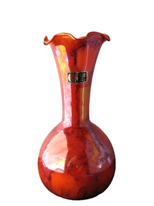 Vintage Opaline Hand Made in Italy Art Glass Vase - Picture 1 of 6