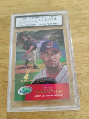 Etopps E-convention 5 2001 C. C. Sabathia 1 Of 1 Stratcstr Gold - Image 1 of 4