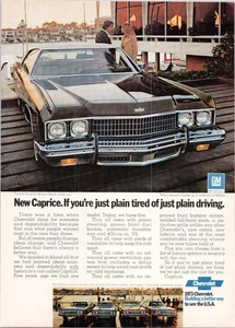 Chevrolet 1973 Caprice Coupe Print Ad Vintage Auto Advertising - Picture 1 of 1