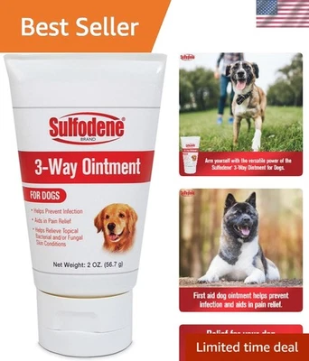 Ungüento para heridas de perro de 3 vías de sulfodeno - 2 oz, alivia el dolor y previene infecciones Foto 1 de 4