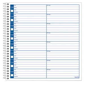 Adams Voicemail Log Book, 8 1/4" x 8 1/2", 120 Pages, White/Canary Yellow - Imagen 1 de 1