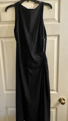 New IC Collection Black Nylon/spandex Midi Dress XS $228 - Image 1 of 4