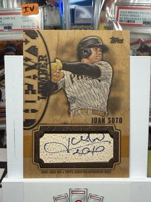 Juan Soto 2024 Topps Madera Pesada Auto Reliquia San Diego Padres HLA-JS Foto 1 de 2