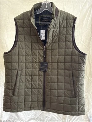 Colete Jos A Bank Reserve Masculino Médio Verde Exército Acolchoado Nylon Leve Inverno - Imagem 1 de 4