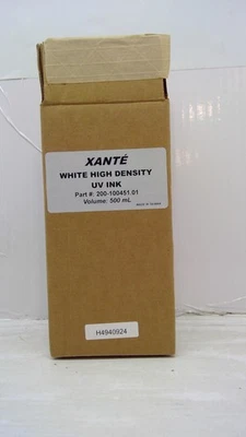 Genuine Xante White High Density UV Ink 200-100451.01 *OPEN BOX* *EXPIRED* - Image 1 of 4