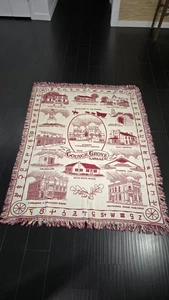 Vintage Council Grove Kansas Geschichte Wahrzeichen Überwurf Decke Wandbehang - Bild 1 von 9