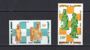 République de Djibouti 1981 jeu d'échecs Y&T 541 & 542 2 timbres MNH /TE4079a - Picture 1 of 1