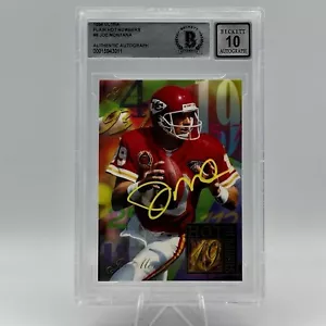 Joe Montana 1994 Ultra Flair Hot Numbers Auto Beckett 10 Autograph SP - Picture 1 of 2