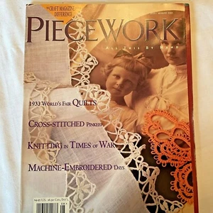 Piecework Magazine July Aug 1995 Knitting Machine Embroidery Cross Stitch Quilts - Bild 1 von 12