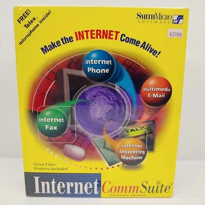 Internet CommSuite Smith Micro PC Software Program New Big Box 1998 - Image 1 of 4
