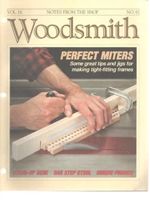 April 1994 Woodsmith Magazine, Perfect Miters Stand Up Desk Oak Step Stool - Picture 1 of 1