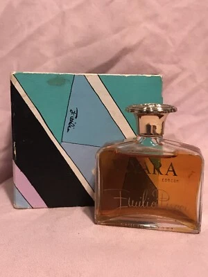 НОВАЯ деревянная верхняя коробка редкая Emilio Pucci Vivara Concentre брызги 1/2 жидкой унции ВИНТАЖ - Изображение 1 из 4
