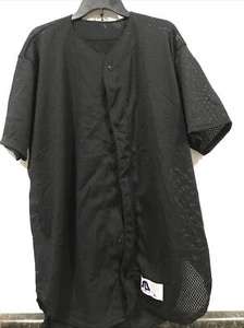 Sports Belle Men’s Button Front BB Jersey SIZE XLarge Black (11-TW-591) - Picture 1 of 4