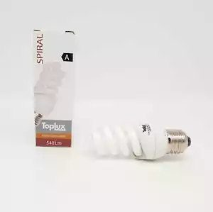 2x Lámpara de ahorro de energía TopLux Spiral Twist 11W = 47W E27, blanco cálido *8.000h* - Imagen 1 de 1