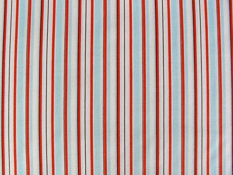 Heather Ross-Lightning Bug Collection -Stripe in Blue and Orange -14x22" (OOP)  - Image 1 of 1