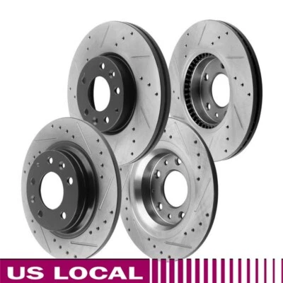 Rotores de freno de disco delanteros traseros para Ford Fusion Mercury Milan 2006-2011 4 piezas B27 PA Foto 1 de 4