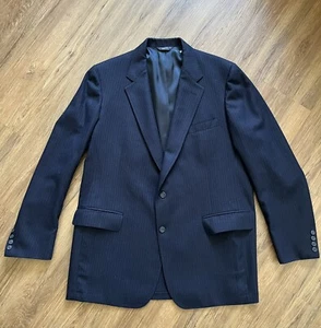 CRICKETEER HARRIS & FRANK Herren Sakko Blazer dunkelblau Nadelstreifen 100% Wolle 44 - Bild 1 von 11
